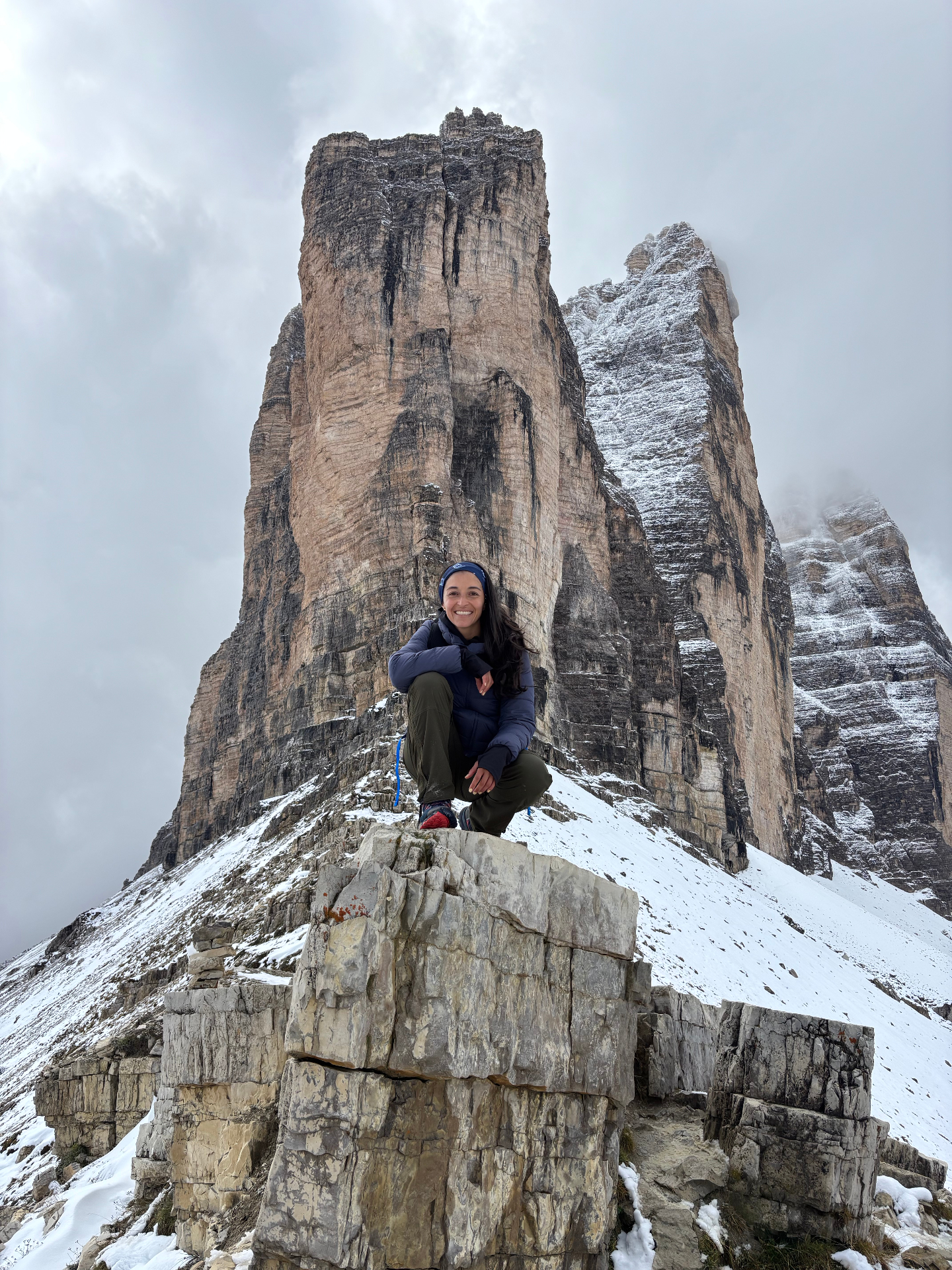 Valentina hiking in the Dolomites